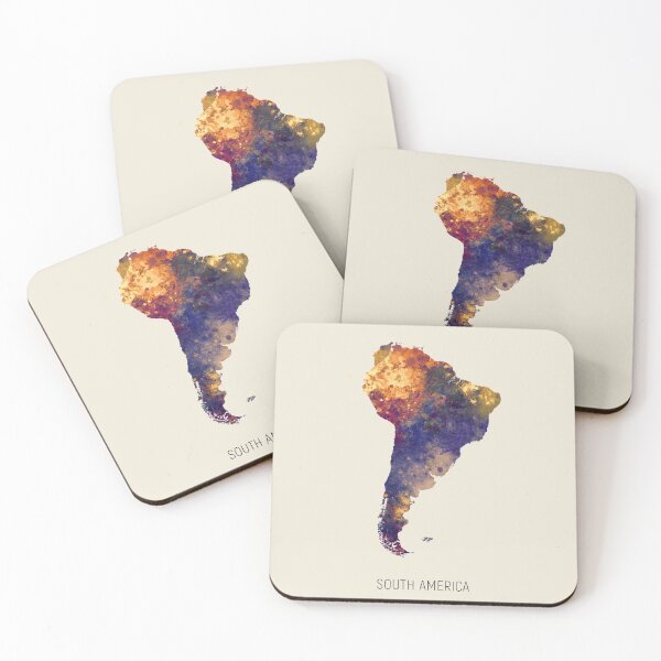 Item preview, South America Watercolor Map designed and sold by ArtPrints.