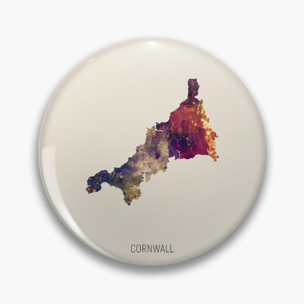 Item preview, Cornwall Watercolor Map designed and sold by ArtPrints.