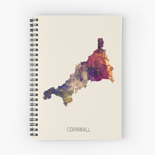 Item preview, Cornwall Watercolor Map designed and sold by ArtPrints.