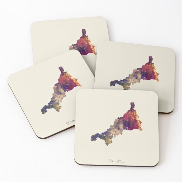 Item preview, Cornwall Watercolor Map designed and sold by ArtPrints.