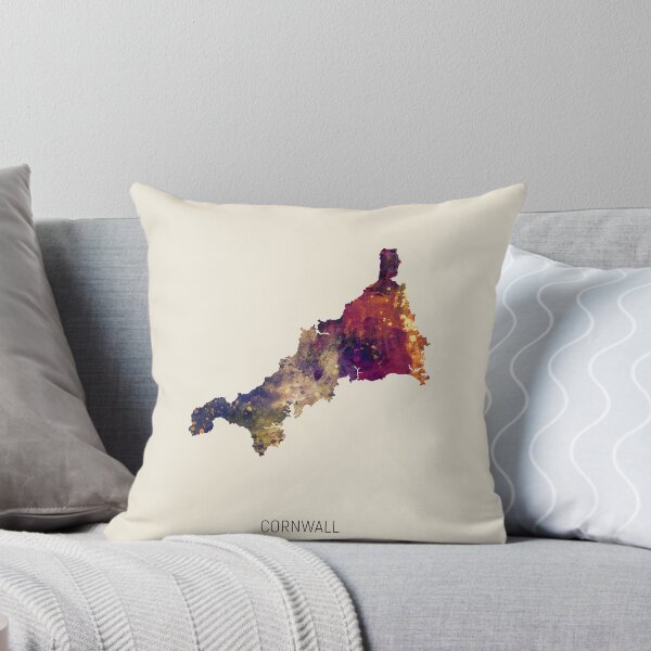 Item preview, Cornwall Watercolor Map designed and sold by ArtPrints.