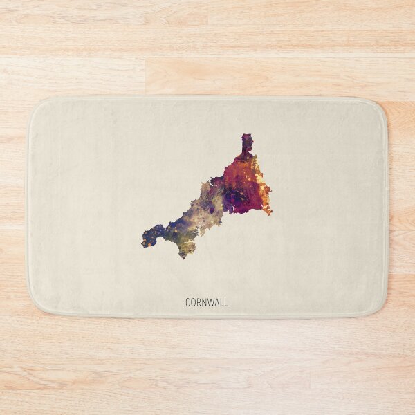 Item preview, Cornwall Watercolor Map designed and sold by ArtPrints.