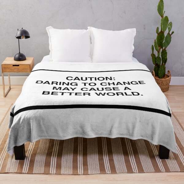 Artikel-Vorschau von Caution: Daring to change may cause a better world. , designt und verkauft von lumographica.