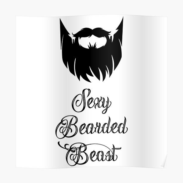 "Bart Bartträger Vollbart Mann Cool Lustig Geschenk Spruch" Poster von