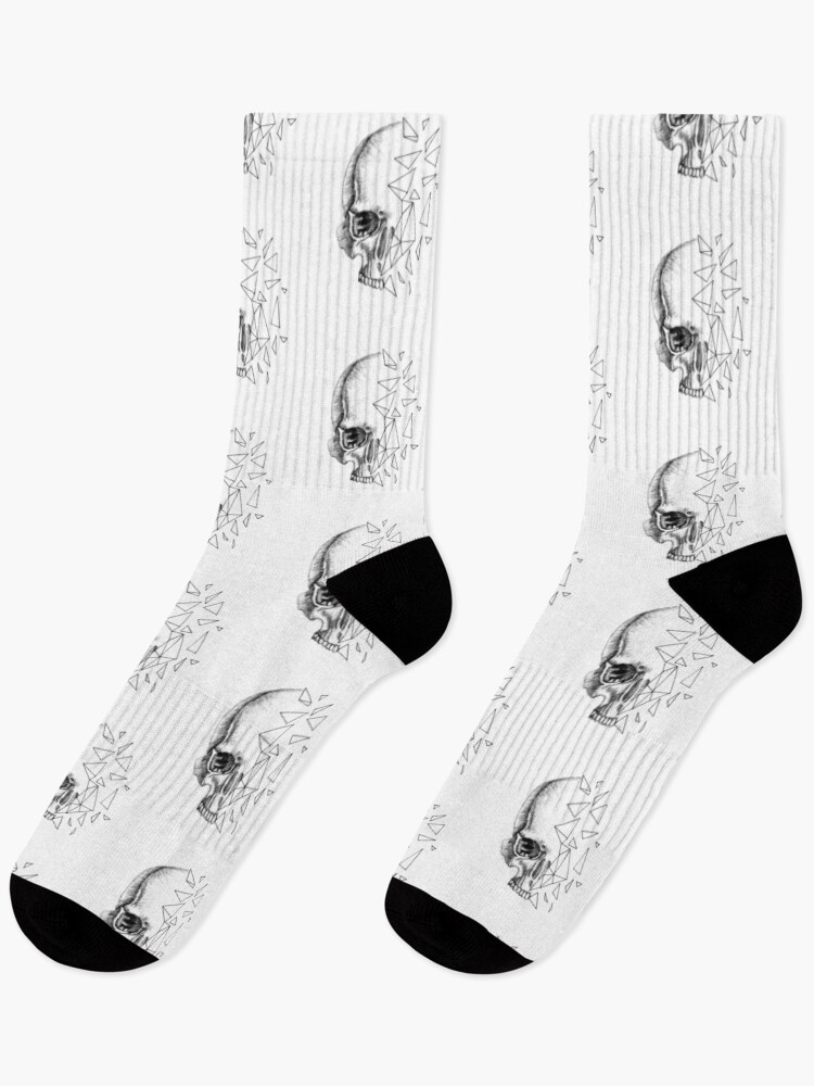 Thumbnail 1 of 5, Socks, Abstract Skull designed and sold by Lollik.