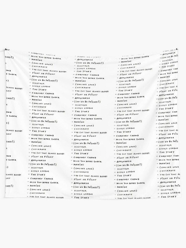 Conan Gray Kid Krow Tracklist Tapestry By Diygurugirl Redbubble - heather roblox id code 2020