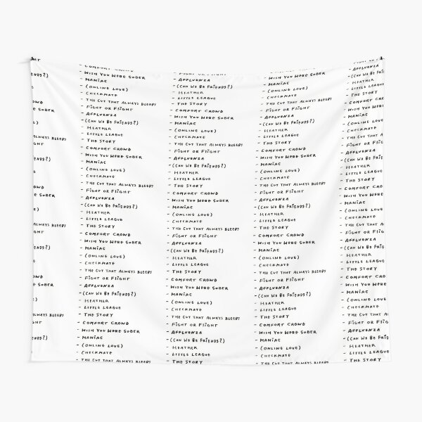 Conan Gray Kid Krow Tracklist Tapestry By Diygurugirl Redbubble - shower roblox song id