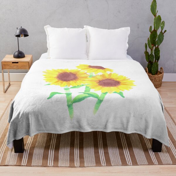 Aperçu de l'œuvre Tournesols ou Helianthus fleurs un symbole de l'adoration et de la loyauté aquarelle créée et vendue par Shawlin Islam.