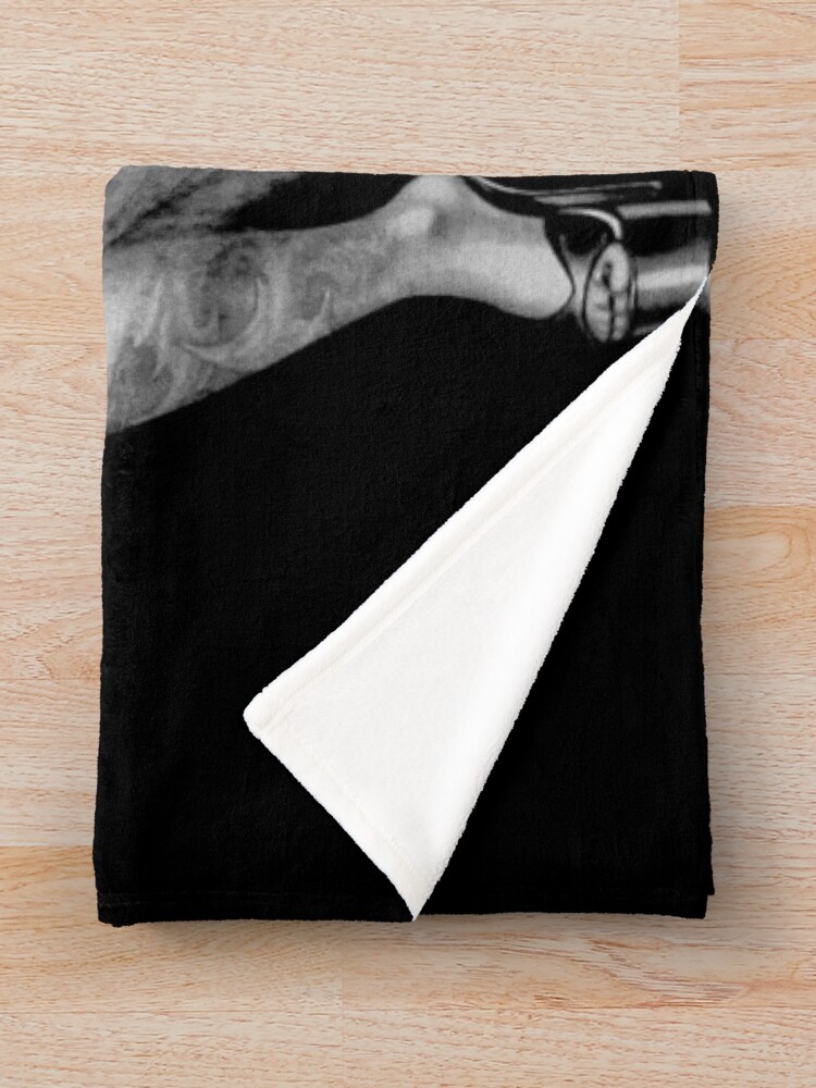 Alternate view of MARILYN : Vintage Tattooed Angel Abstract Print Throw Blanket