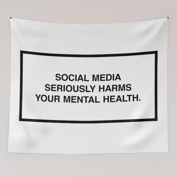 Item preview, Social media seriously harms your mental health. designed and sold by lumographica.