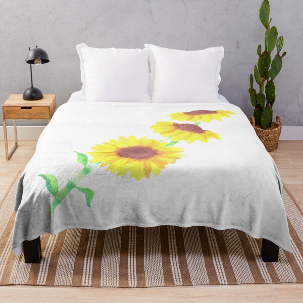 Aperçu de l'œuvre Tournesols ou Helianthus fleurs bouquet floral aquarelle créée et vendue par Shawlin Islam.