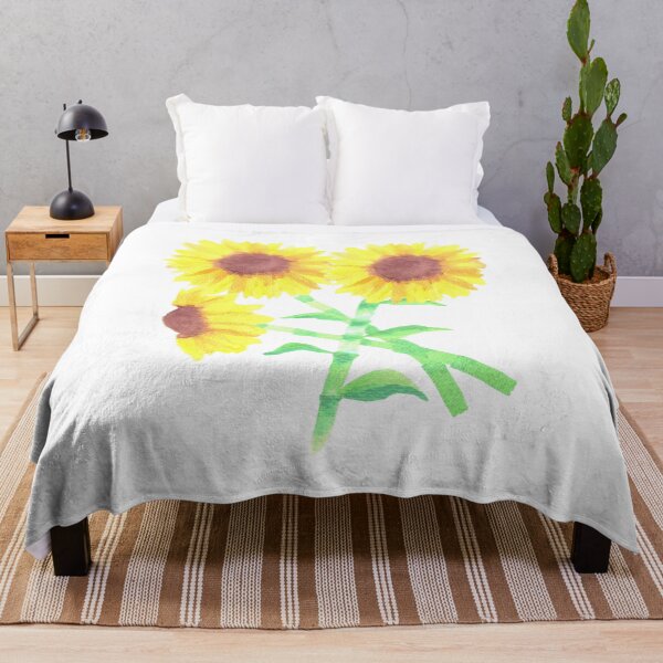 Aperçu de l'œuvre Tournesols ou Helianthus fleurs bouquet floral aquarelle créée et vendue par Shawlin Islam.