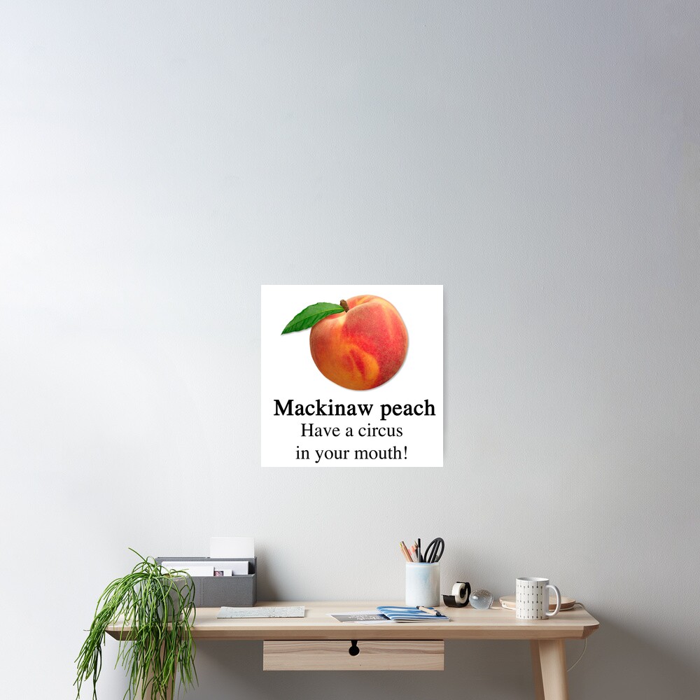 "The mackinaw peach" Poster for Sale by Beshbazo Redbubble