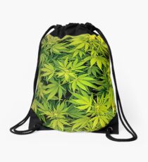 Marijuana Leaves Drawstring Bag