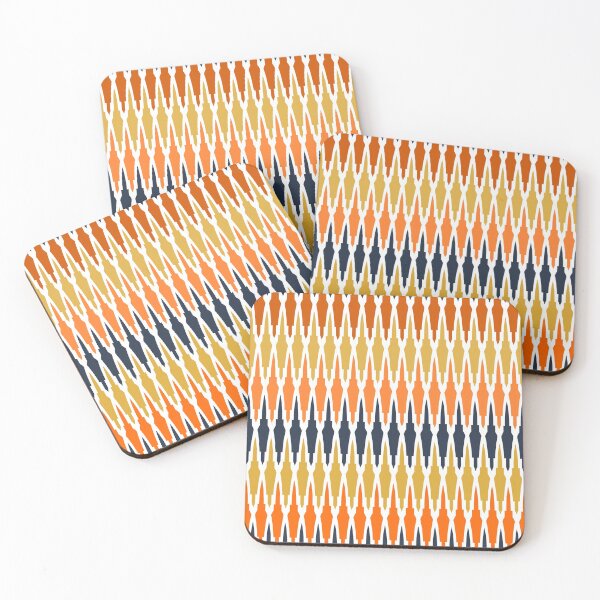 Artikelvorschau, Boho, Südwestdekor, Orange, Indigo, Marineblau, Orange entworfen und verkauft von meggydesigns.