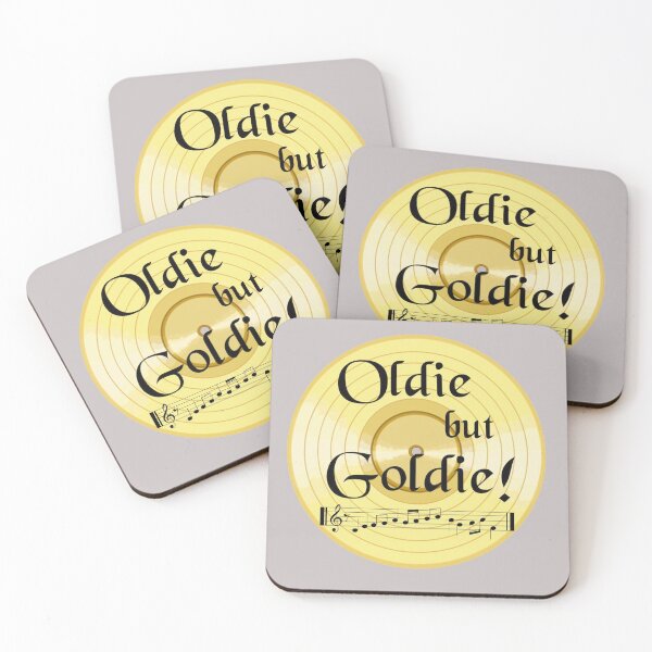 Item preview, Golden Record big print on beige "Oldie but Goldie"  designed and sold by Pinkaudi.