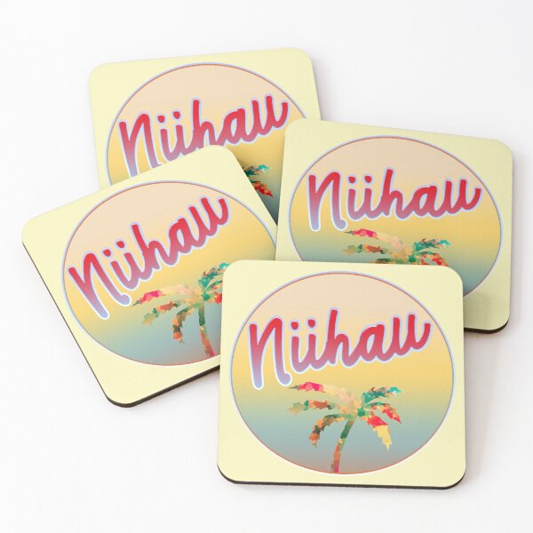 Artikelvorschau, Niihau (Hawaii) Sunny Souvenir • Kreisform mit Palme entworfen und verkauft von SassyClassyMe.