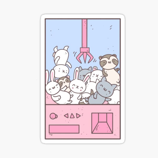 Greifmaschine Tiere Kawaii Design Sticker