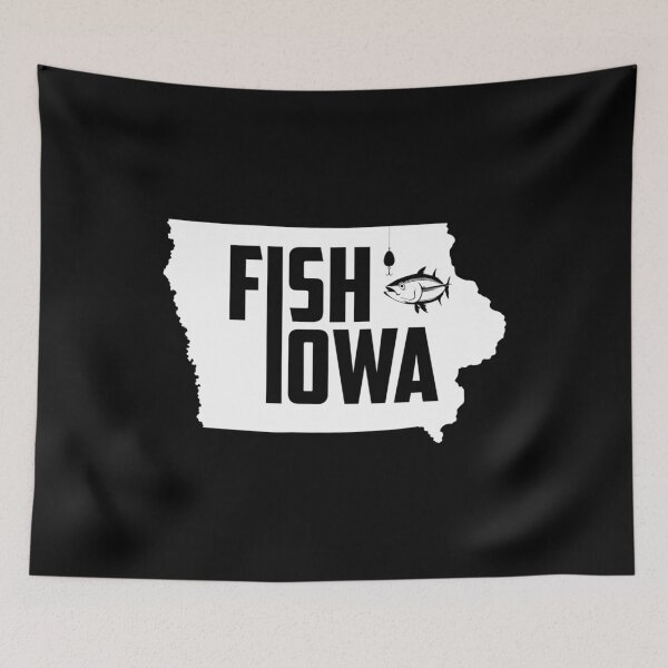 Item preview, Fish Iowa State Pride Fishing print designed and sold by jakehughes2015.