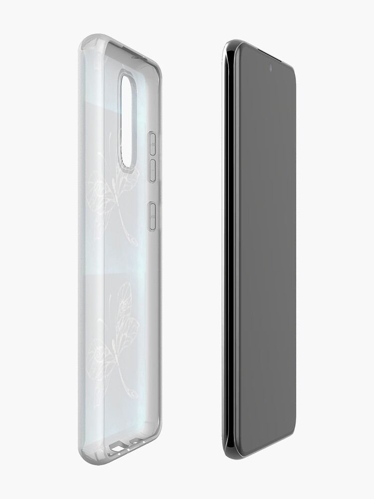 Alternate view of Dragonfly Design Blue, Black & White Inspirational Gifts Graphic Blue Dragonflies Case & Skin for Samsung Galaxy