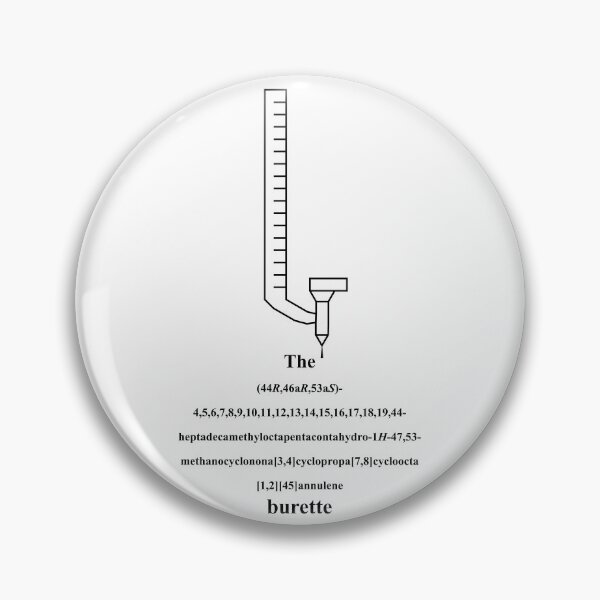 Item preview,  burette / buret - chemistry - IUPAC Nerd - black  designed and sold by Marcel Wirth.
