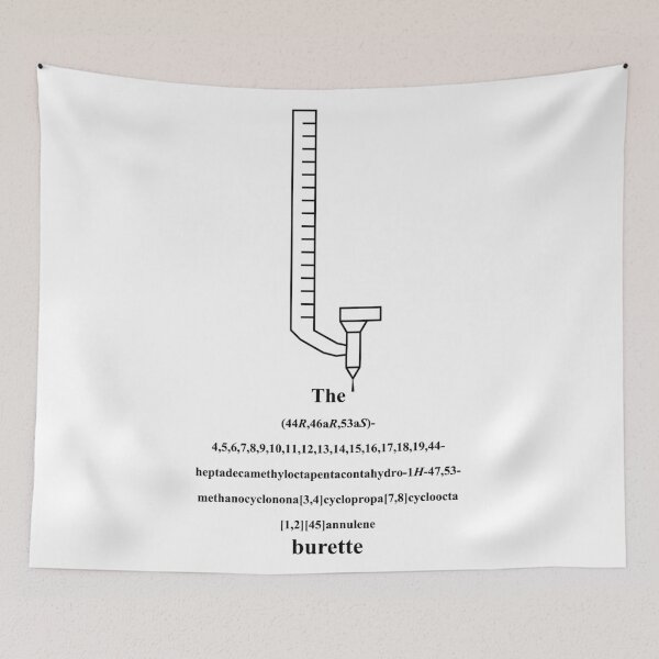 Item preview,  burette / buret - chemistry - IUPAC Nerd - black  designed and sold by Marcel Wirth.