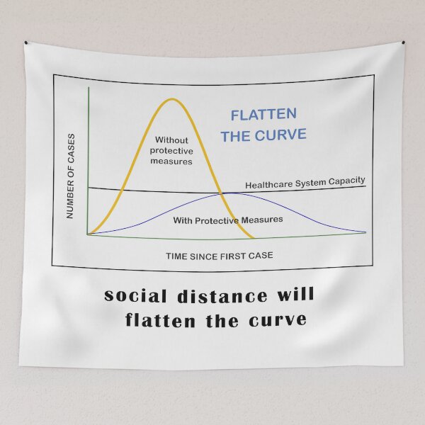 Item preview, social distancing will stay home the curve designed and sold by hobbystore0-0.