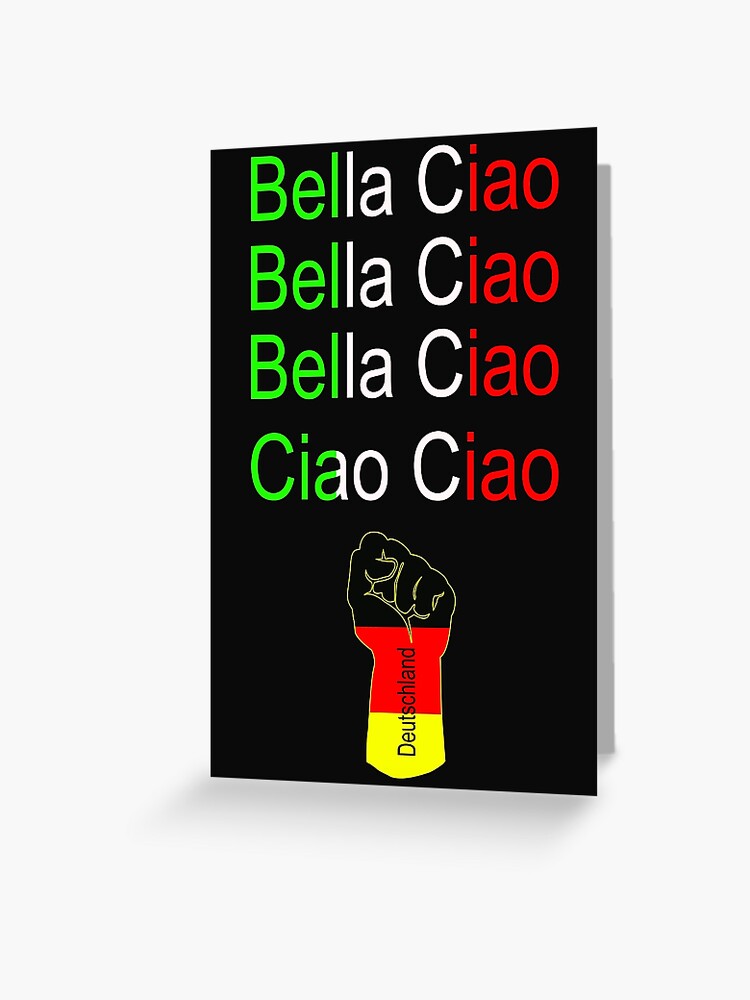 Carte De Vœux Bella Ciao Allemagne Par Harinko Redbubble