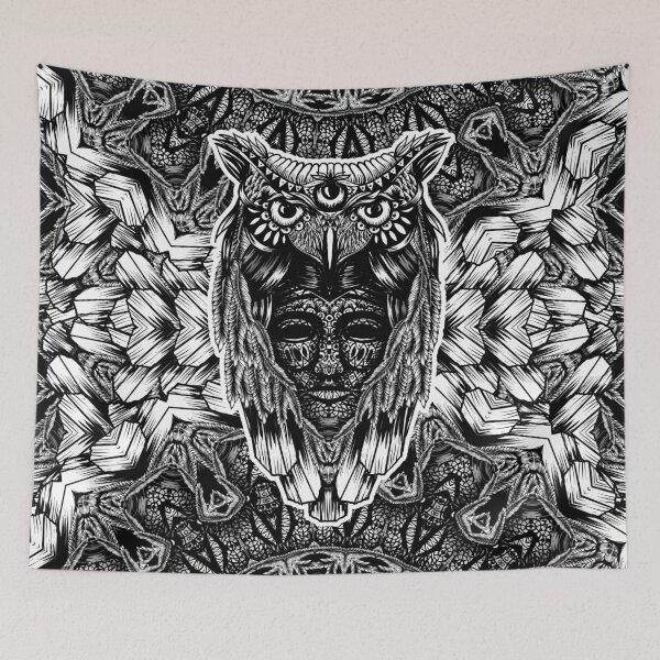 Item preview, Owl and face designed and sold by fakeface.