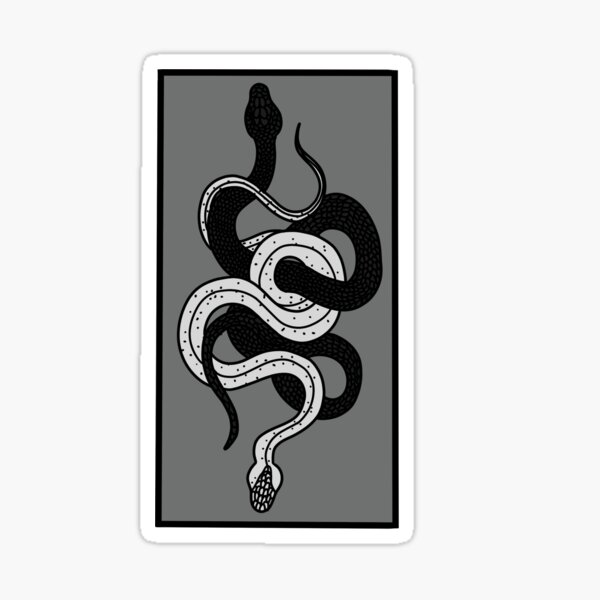 "Black and white snakes" Sticker for Sale by Dollybirdart Redbubble