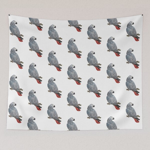 Item preview, Gray Parrot from Gabon - Parrots - Animal Art designed and sold by joelle Guillaume.