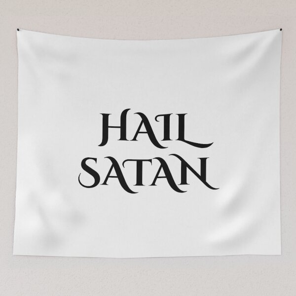 Item preview, Hail Satan- Antichrist quote with occult symbol	 designed and sold by Shawlin Islam.