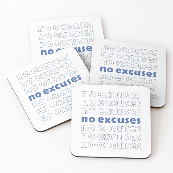 Item preview, No Excuses Motivational Quote QR Code Design designed and sold by t-factor.