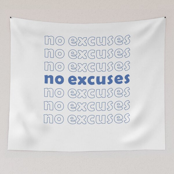 Item preview, No Excuses Motivational Quote QR Code Design designed and sold by t-factor.
