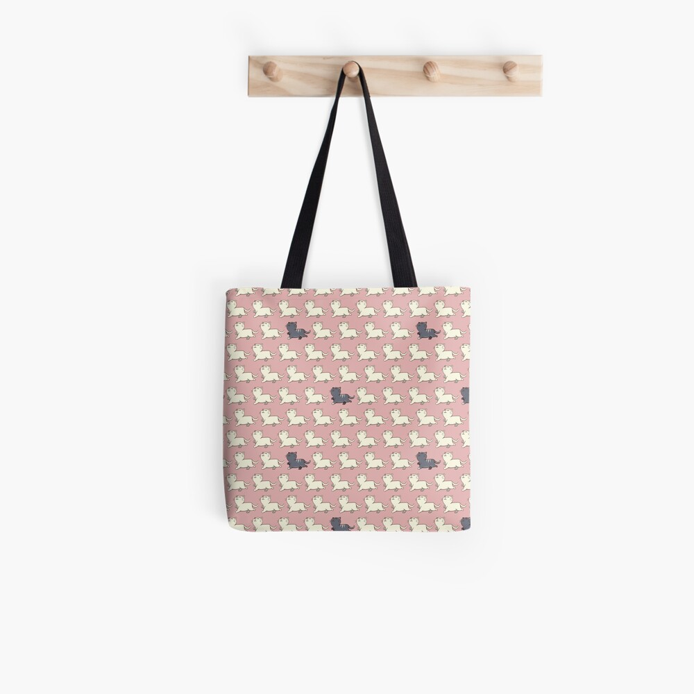 Proud cat pattern pink Tote Bag