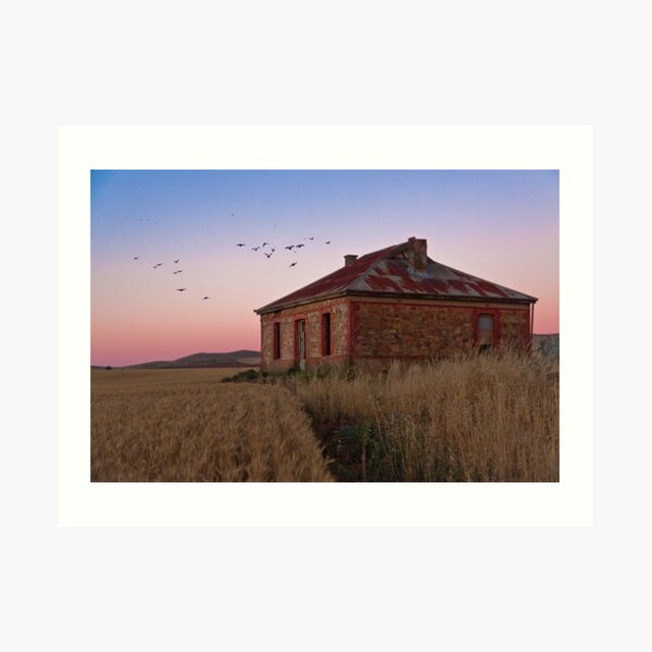 Burra Homestead Ruin & Twilight Birds Art Print