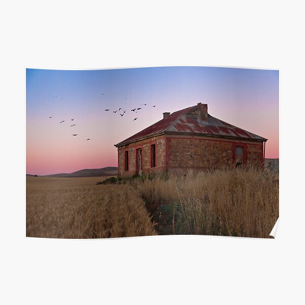 Burra Homestead Ruin & Twilight Birds Poster