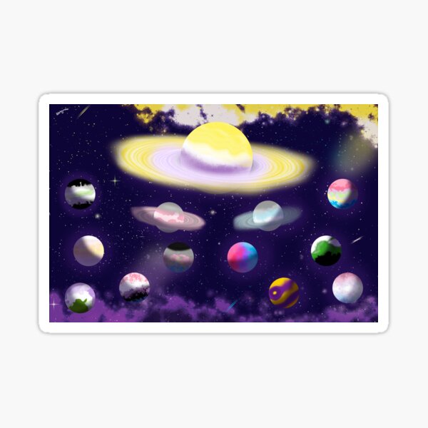 The Non-Binary Galaxy Sticker