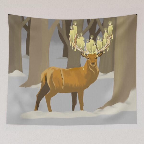 Item preview, stag with candles designed and sold by SophiaAntonia.