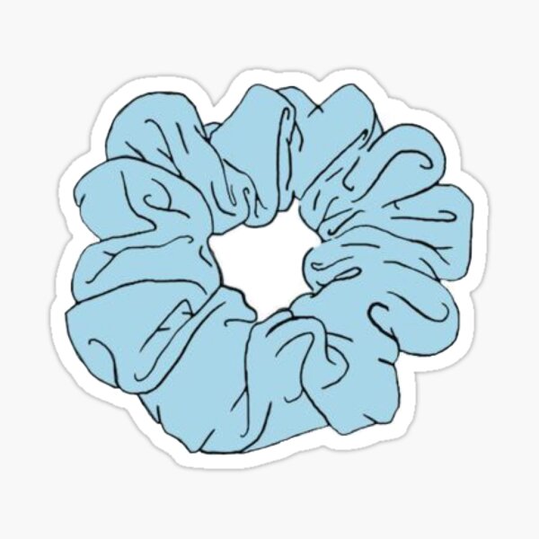 blue scrunchie aesthetic" Sticker by | Redbubble