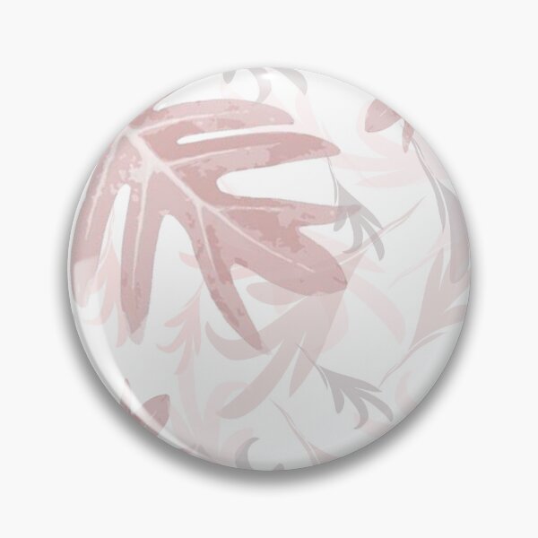 Item preview, Trio palm leaves Pink Palepink White winter tropical pattern decor , RedBubble designed and sold by PrintedDreams.