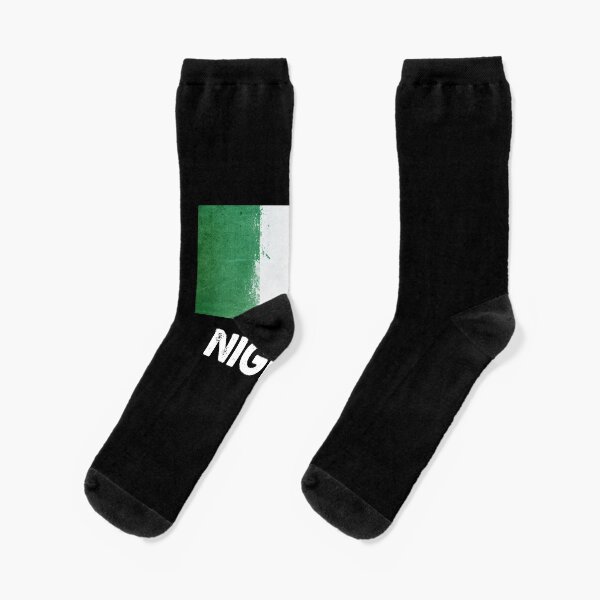 Adult Half USA Half Nigerian Flag Athletic Ankle Socks
