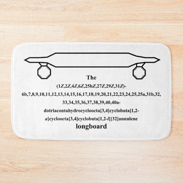 Item preview, longboard - chemistry - IUPAC Nerd - black  designed and sold by Marcel Wirth.