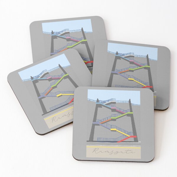 Item preview, Ramsgate Harbour Rainbow Colour Stairs  designed and sold by OneThreeSix.