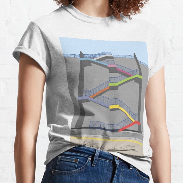 Ramsgate Harbour Rainbow Colour Stairs Classic T-Shirt