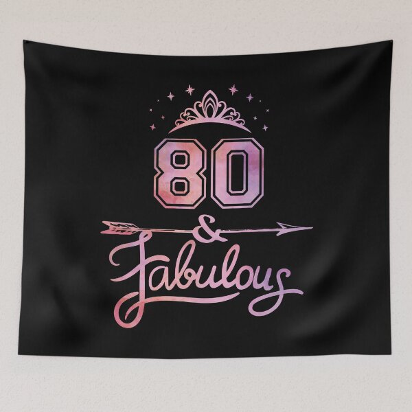 Item preview, Women 80 Years Old And Fabulous Happy 80th Birthday graphic designed and sold by Grabitees.