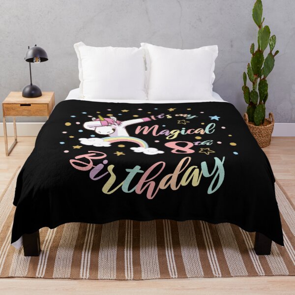 Item preview, It's My Magical 8th Birthday - Dabbing Unicorn Girl B-day graphic designed and sold by Grabitees.