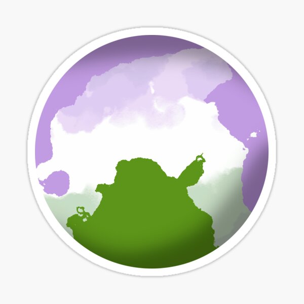 Genderqueer Planet Sticker