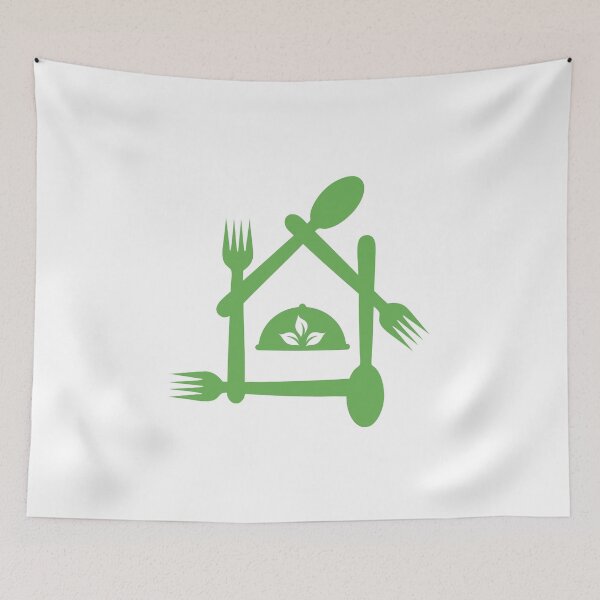 Item preview, Cafe or restaurant Organic food- leaf symbolizing Vegetarian friendly diet by European Vegetarian Union designed and sold by Shawlin Islam.