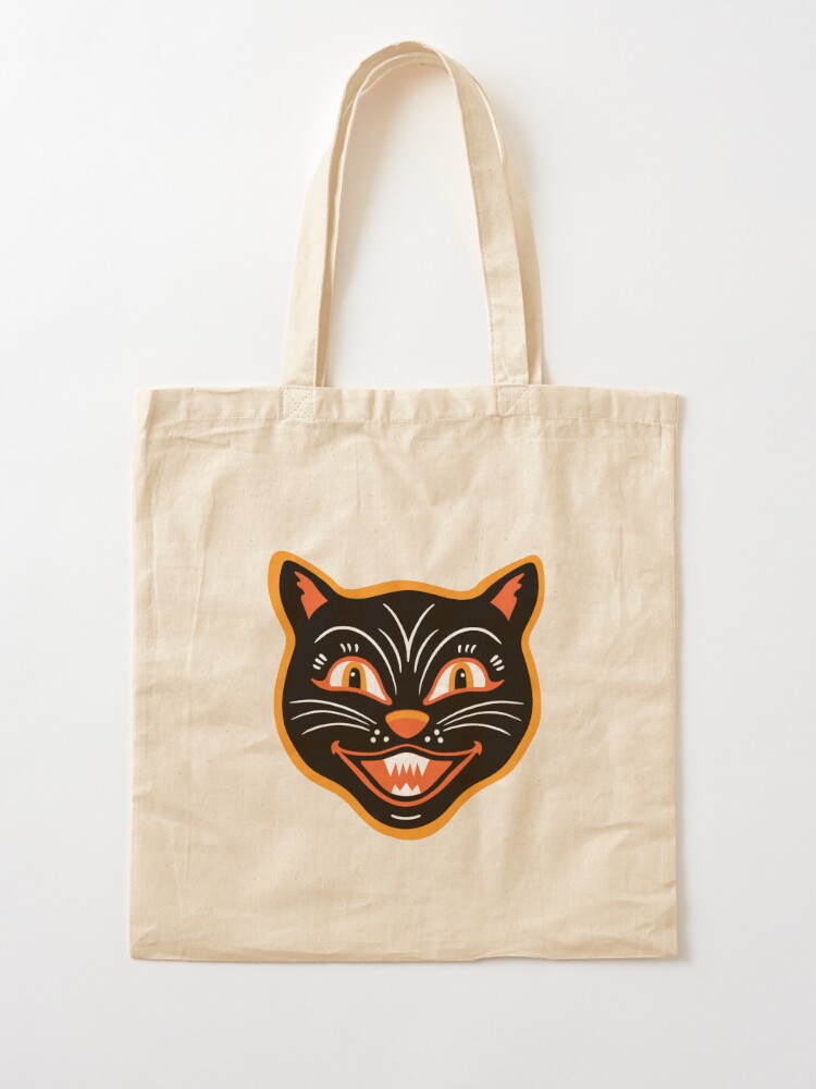 Vintage Halloween Black Cat Weekender Tote Bag